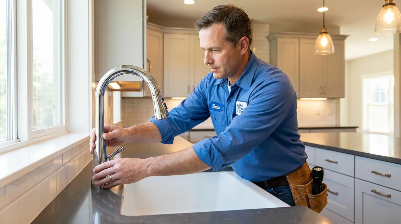 Kitchen faucet installation by Johns Plumbing LLC in Palatine